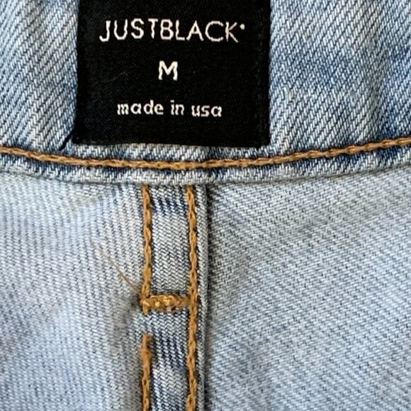 JBD Just Black Distressed Light Wash Denim Blue Jean Shorts Sz M #12M - Picture 7 of 8